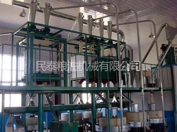 陜西藍(lán)田面粉廠平篩制粉石磨機(jī)組